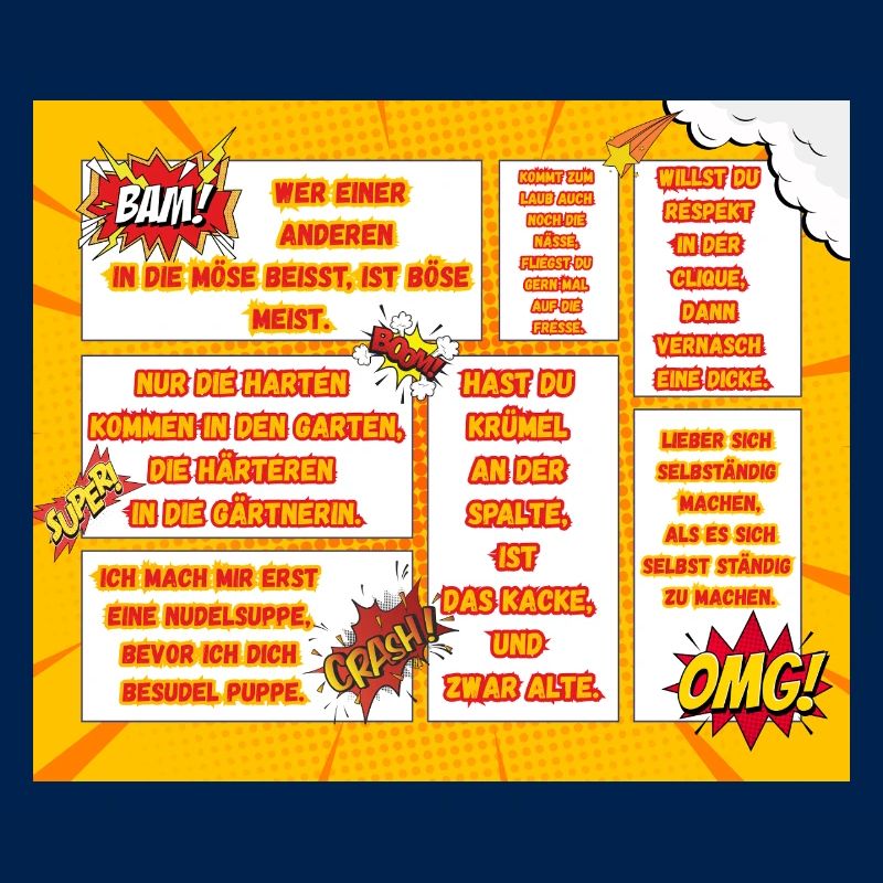 Comic-Style Sprüche für Mutmacher