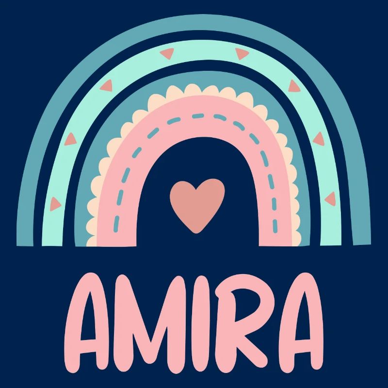 Amira Name Regenbogen Baby