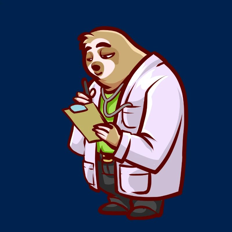 Faultier Arzt oder Doktor Ärzte Geschenk