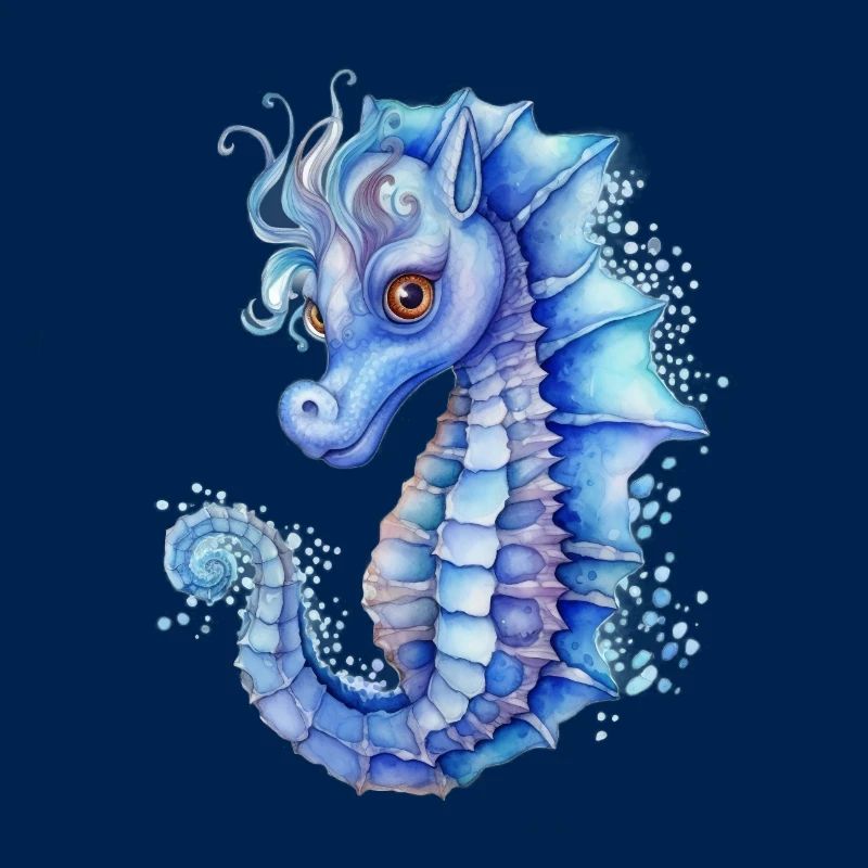 Hippocampe bleu