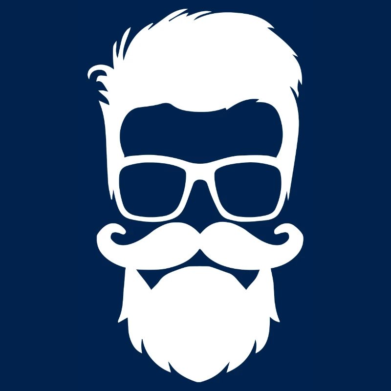 Hipster mit Bart und Haare Vollbart Schnurrbart