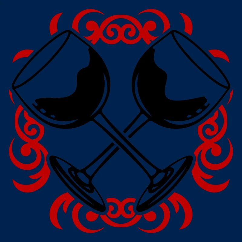 Weinglas Rotwein Symbol