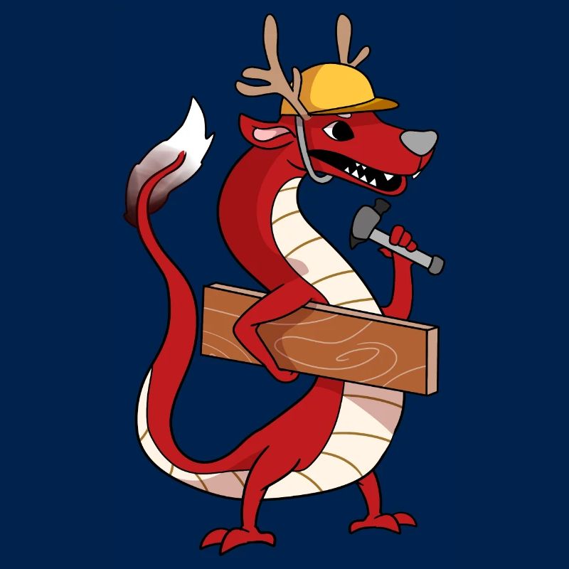 chinesischer Drache bei der Arbeit