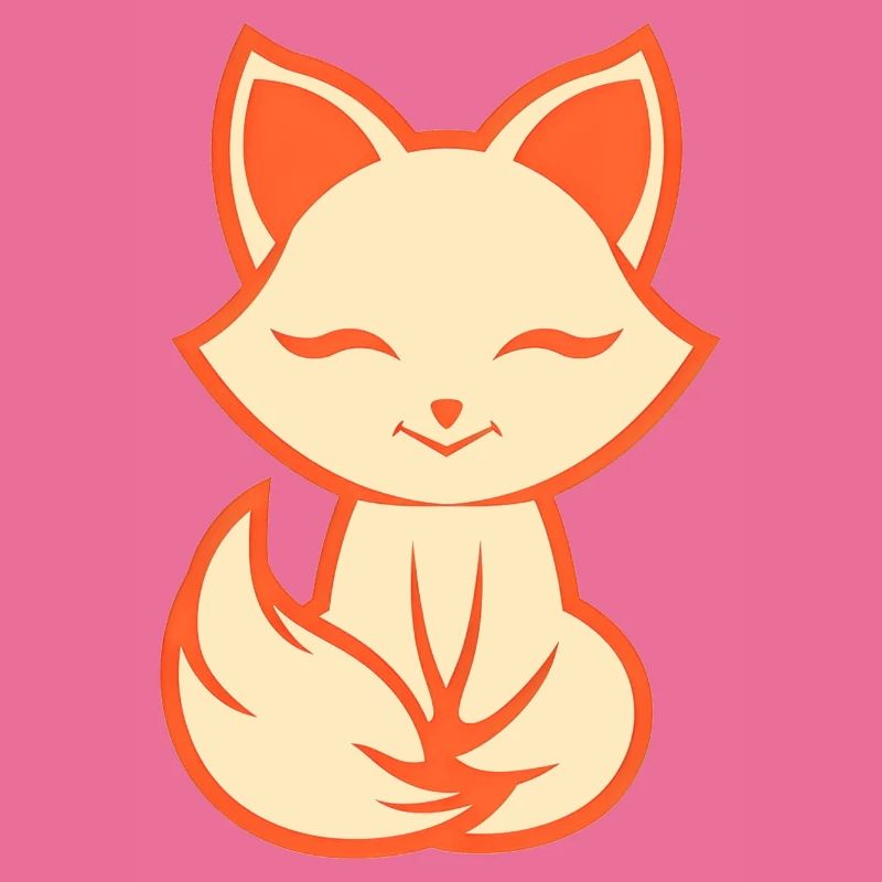 Fox logo, simple fox design