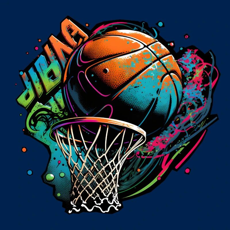 Buntes Basketball Graffiti