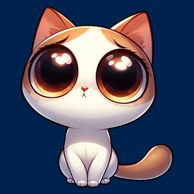 Chat timide mignon en mode mendicité