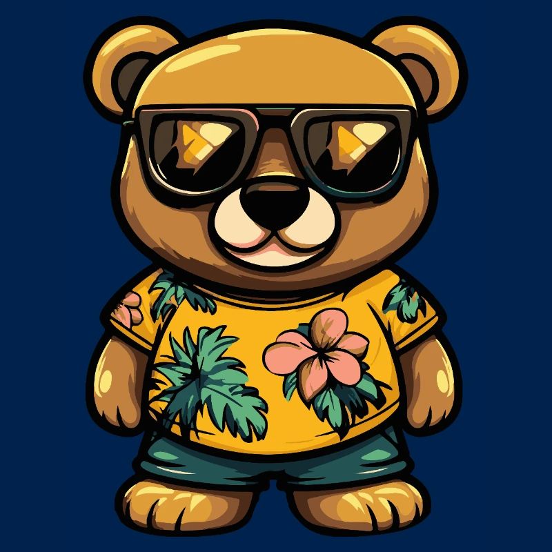 Bär Comic Cool Sommer