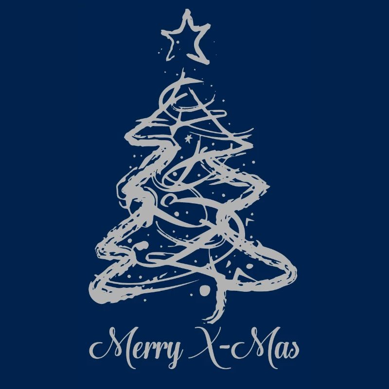 Weihnachten mit Weihnachtsbaum und Weihnachtsstern