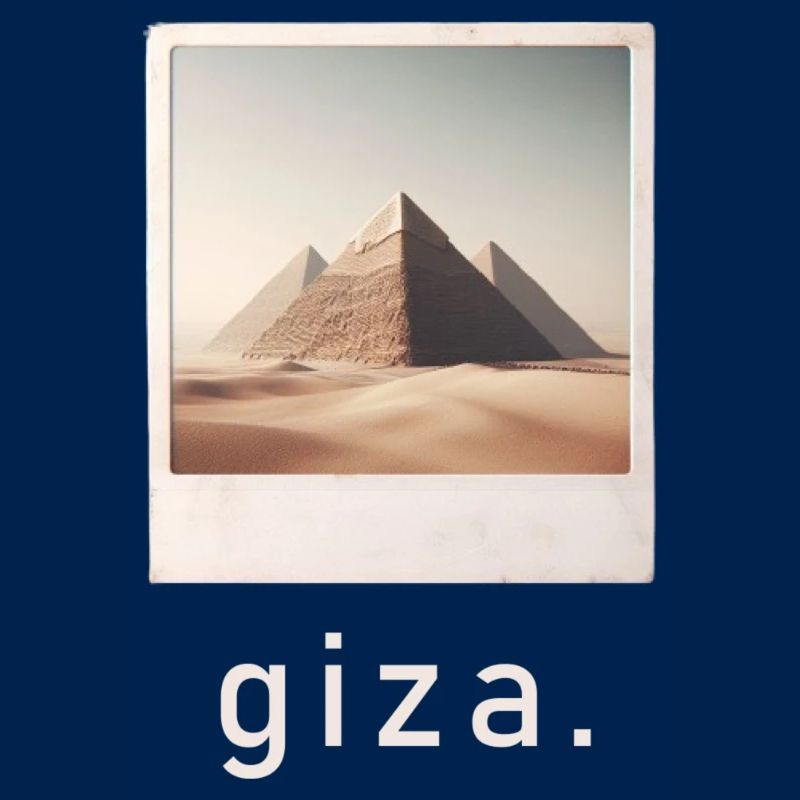 Pyramides de Gizeh Photo rétro