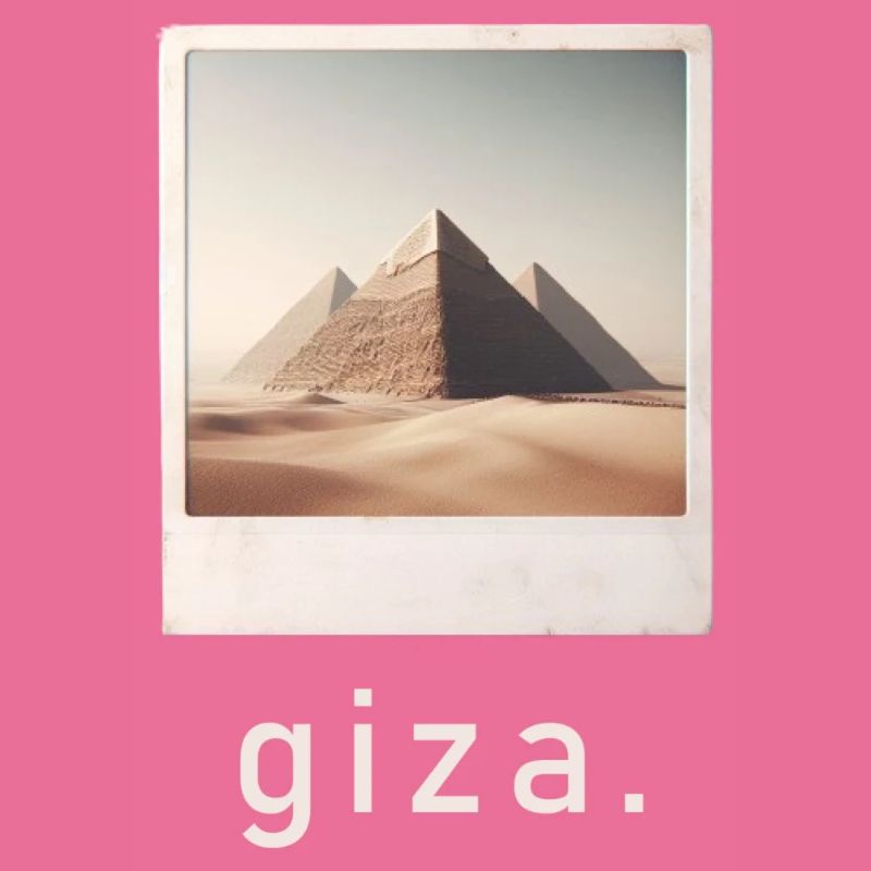 Pyramides de Gizeh Photo rétro