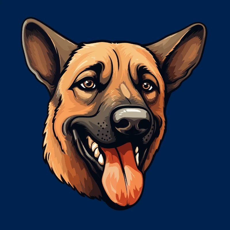 Malinois Dog Face - Compagnon Pawsome
