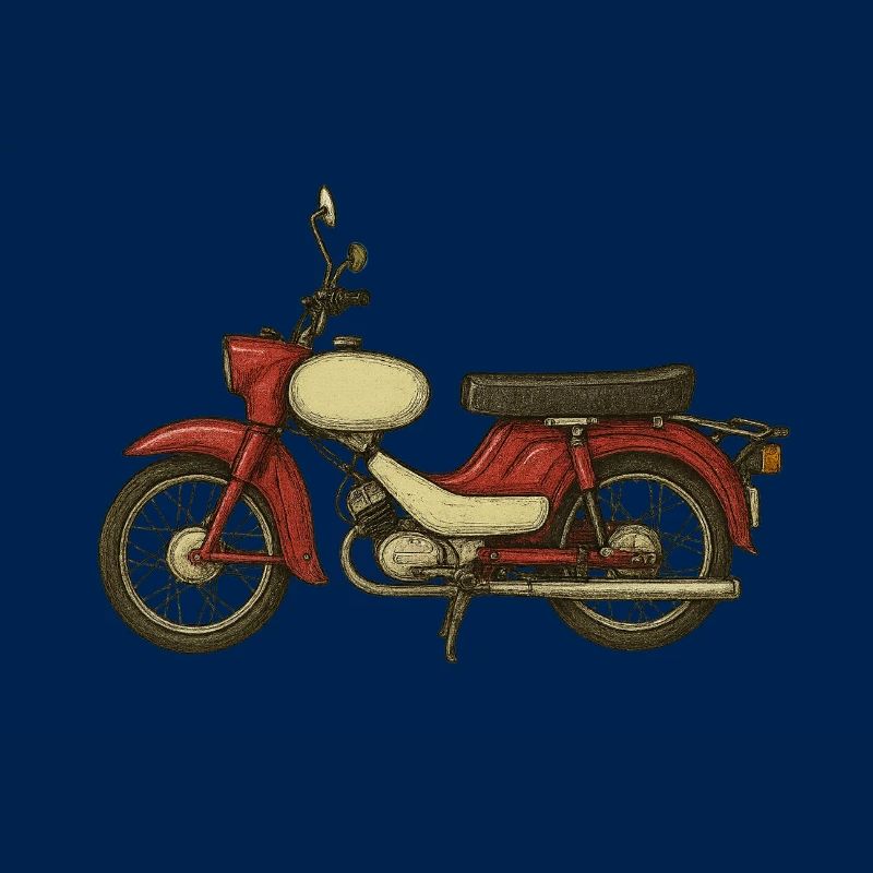 DDR Moped Zeichnung