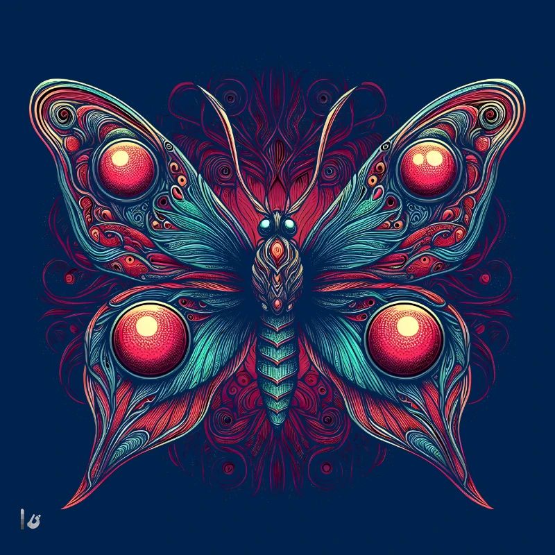 Schauriger Schmetterling mit Totenkopf