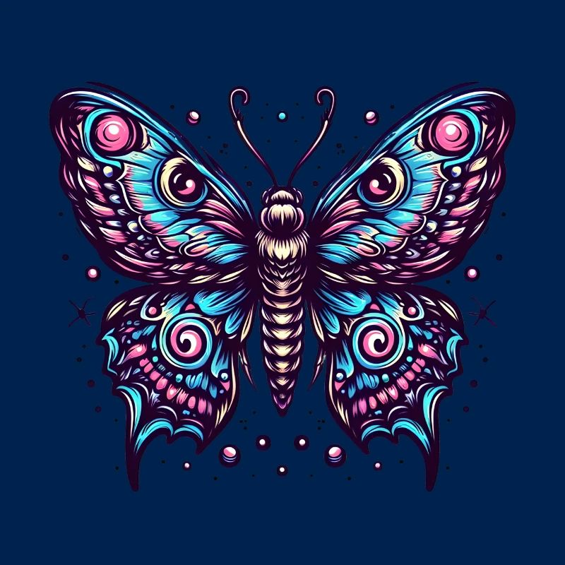 Schauriger Schmetterling mit Totenkopf