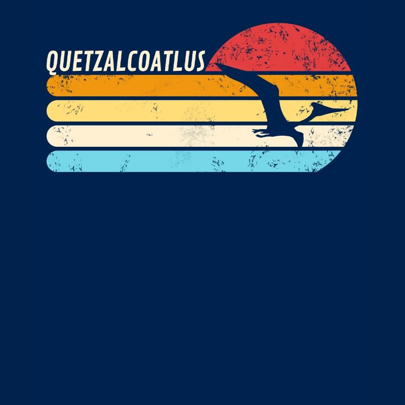 Quetzalcoatlus Retro Sunset Dinosaurier