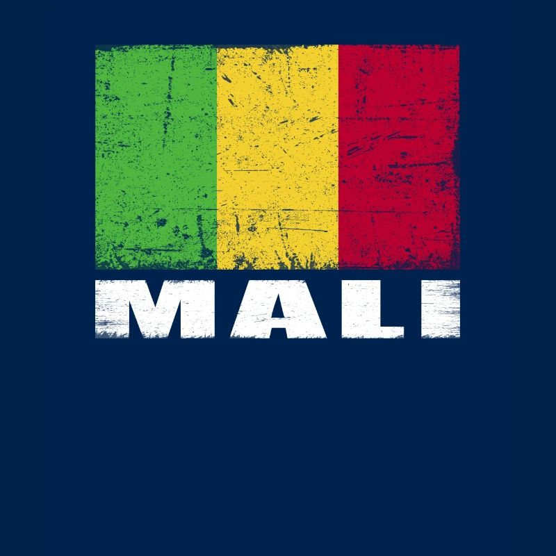 Drapeau du Mali Grunge Drapeau du Mali