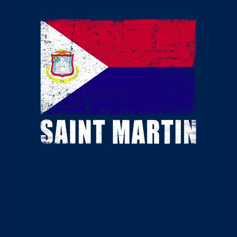 Drapeau de Saint-Martin Grunge Drapeau de Saint-Martin