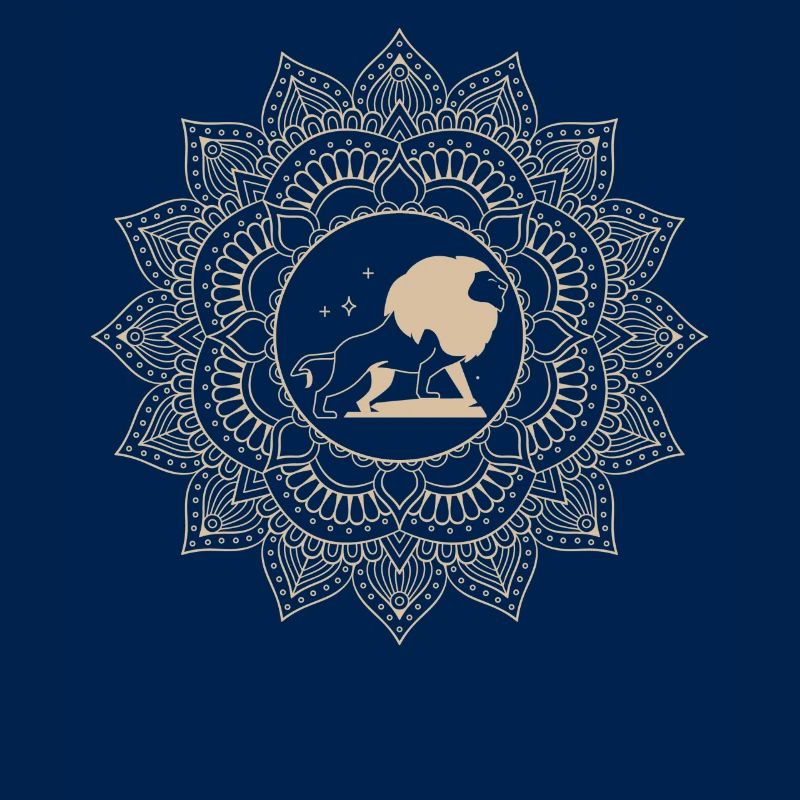 Löwe Tierkreiszeichen Mandala