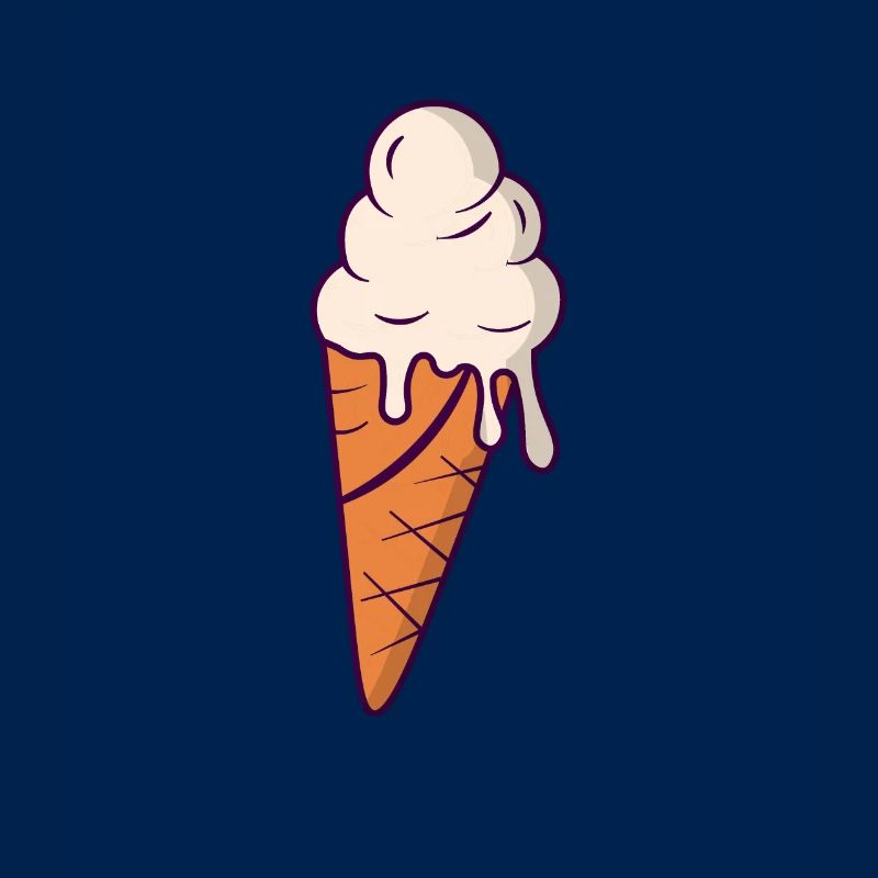 Eis Waffeleis tropfend