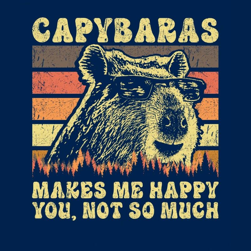 Capybara Retro Spruch