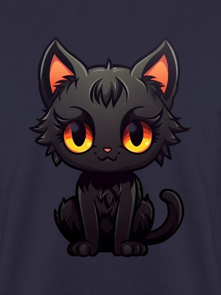 Kawaii Schwarze Katze