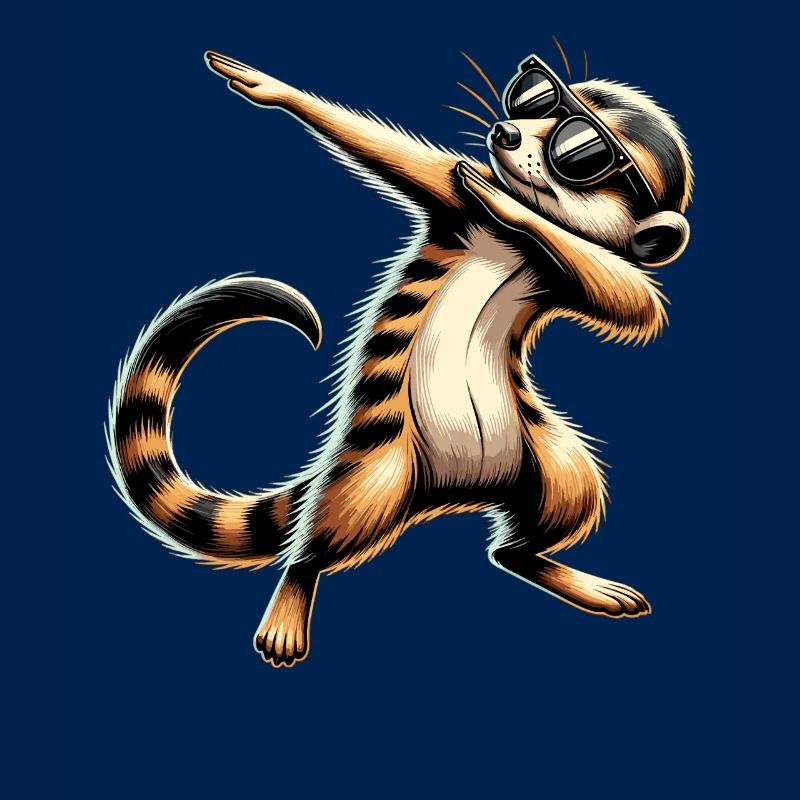 Dabbing Erdmännchen mit Sonnenbrille Cool Erdmännchen