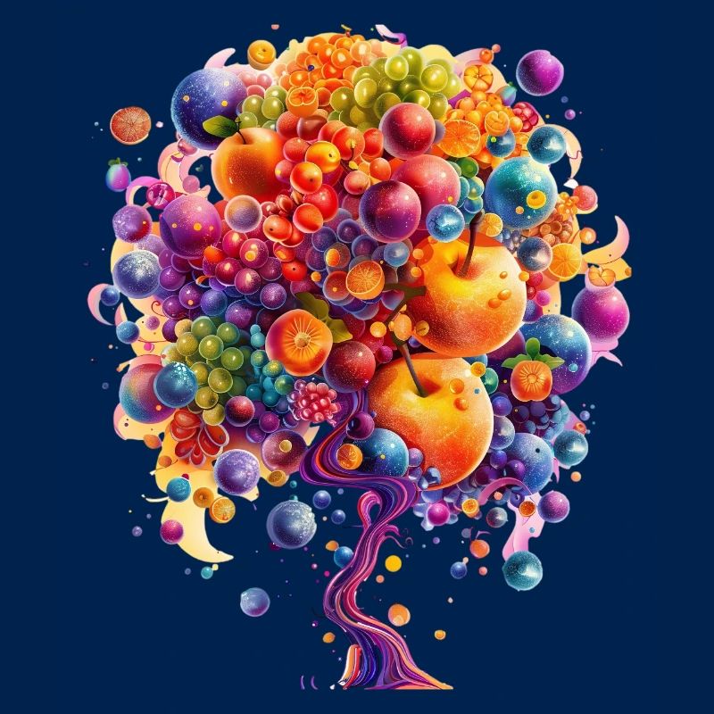 Explosion d’arbre du monde coloré
