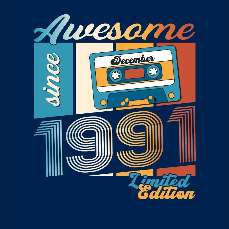 32e anniversaire Cassette décembre Vintage 1991
