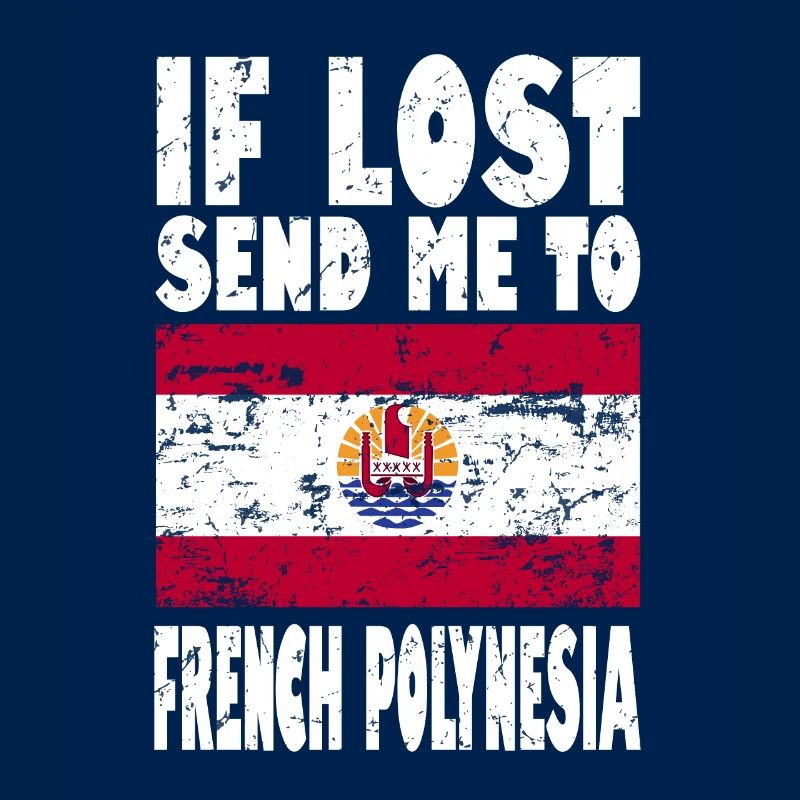 Französisch Polynesien Flagge Spruch