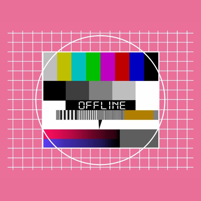 offline, internet, Testbild, tv