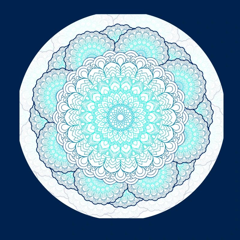 Mandala in türkis blau