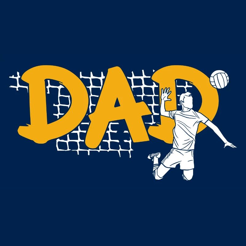 Dad Volleyball Spike