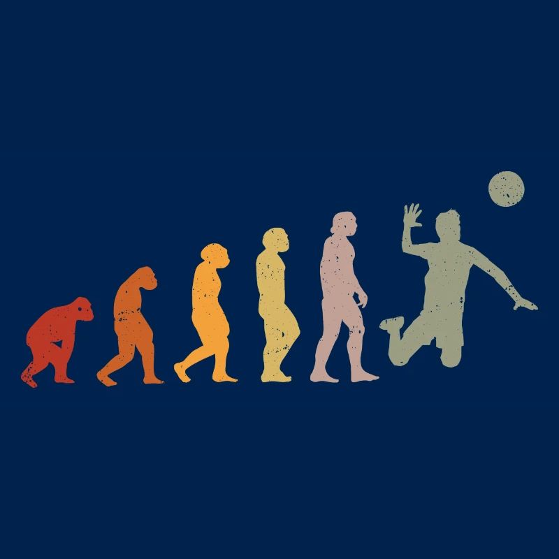 Human Evolution Volleyball Player