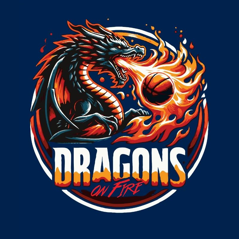 Basket-ball Dragons on Fire