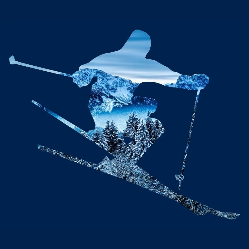 Skier mountain pattern