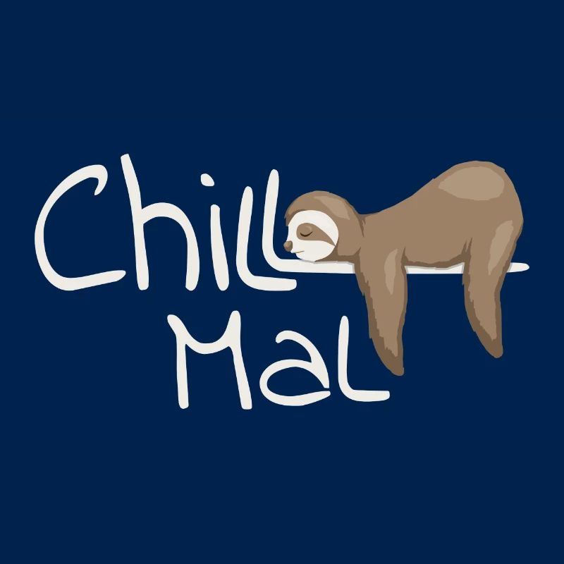 Chill Time Sloth Cool Casual Chiller Gift