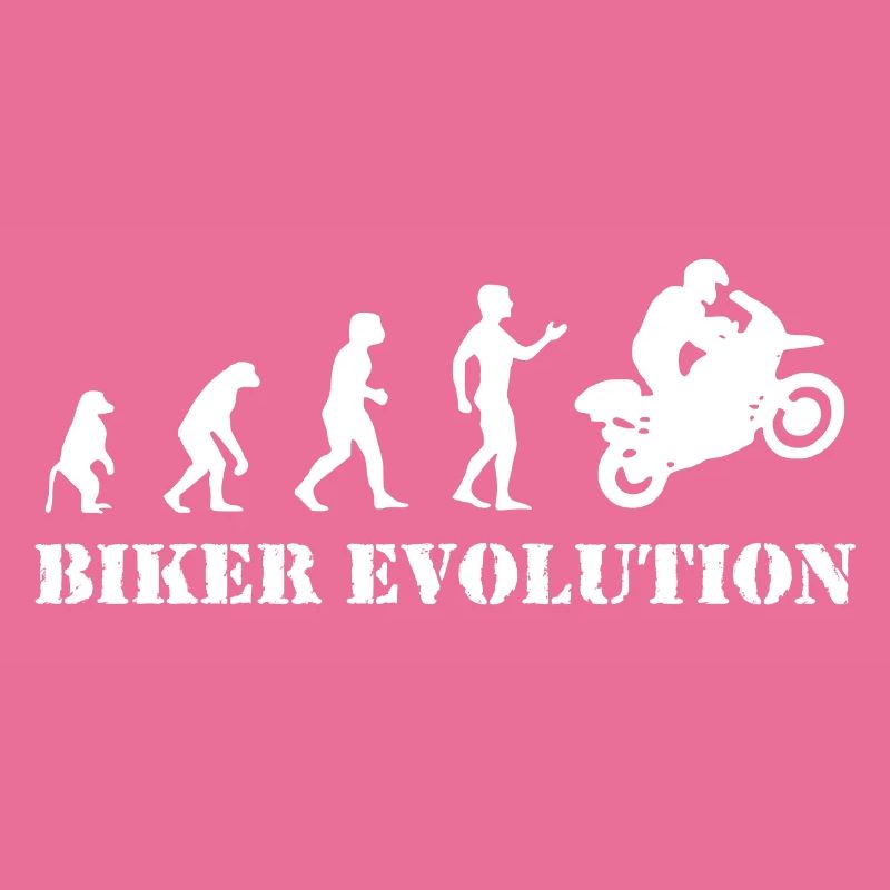 Biker Evolution Motorrad Motorradfahrer