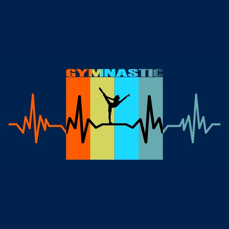 Gymnastik Herzschlag retro Geschenk