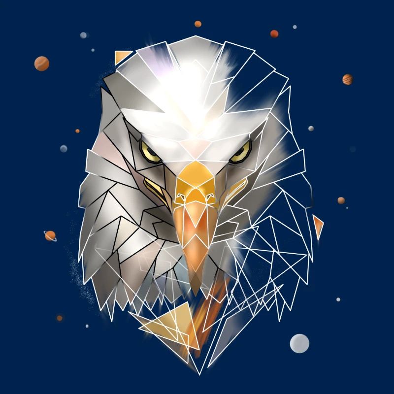 Weißkopfseeadler | Low Poly Art | Cooles Polygon