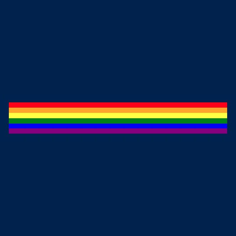 Rainbow flag as a stripe