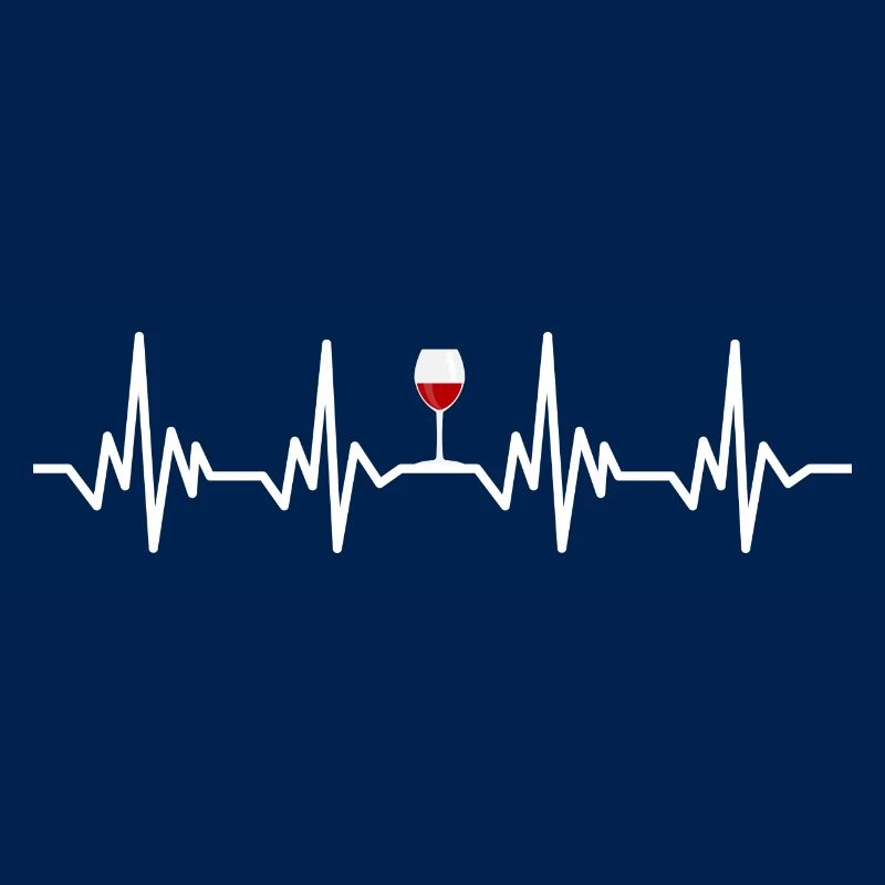 Rot Wein - EKG HERZSCHLAG