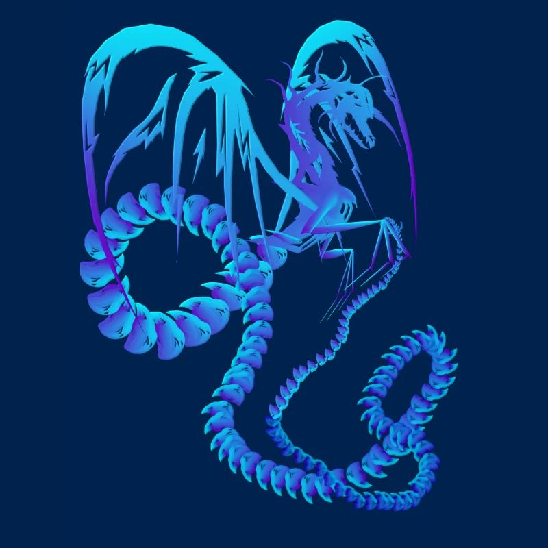 Electric Blue Dragon