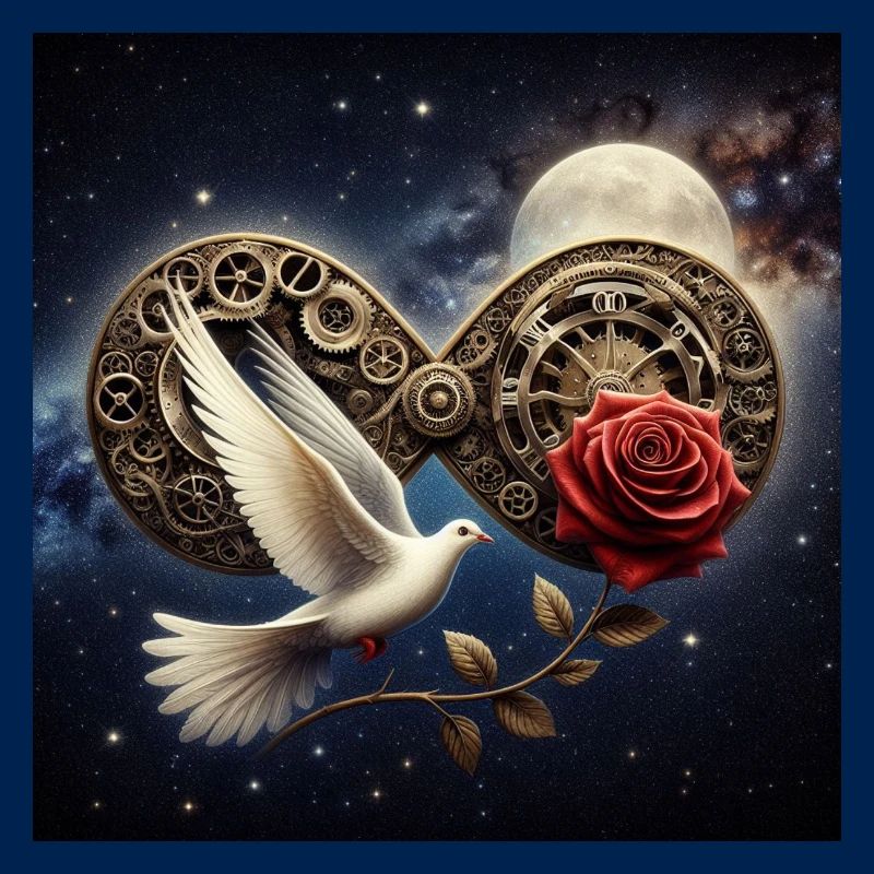 Taube und Rose