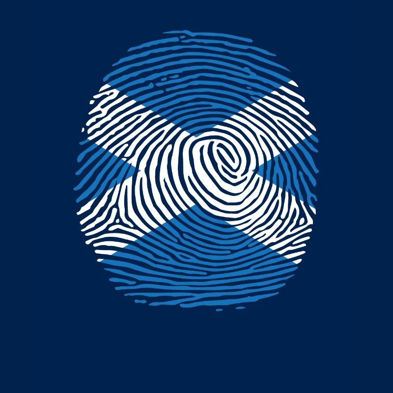 empreinte digitale du drapeau du pays écossais