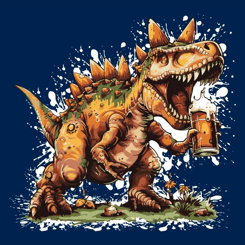 Dinosaurier stegosaurus Bier