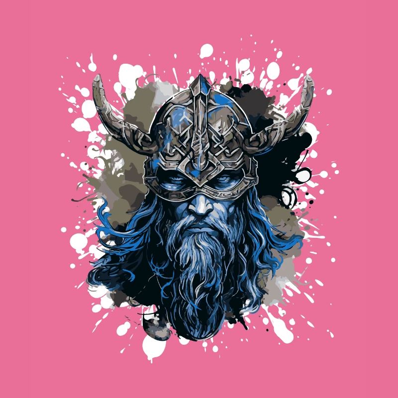 Wikinger Kopf Valhalla Krieger Bunt