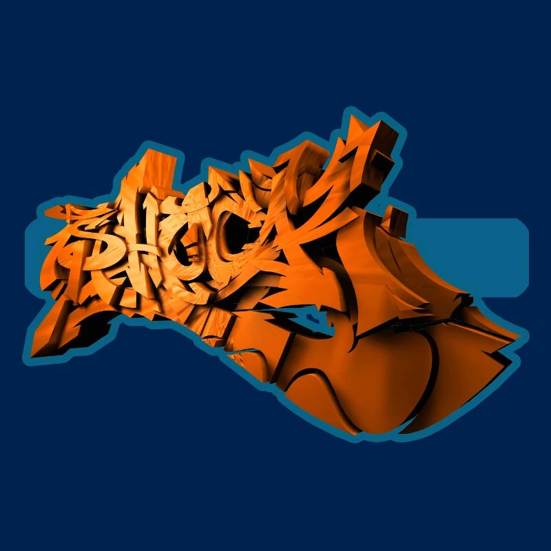Shock perfektes 3D Graffiti Orange