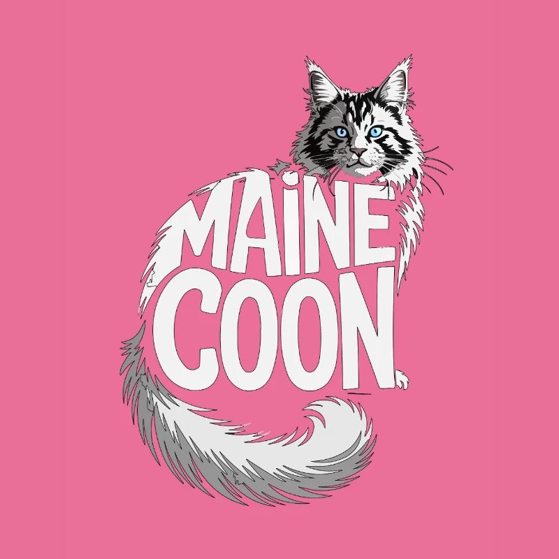 Maine Coon Cat Illustration Design