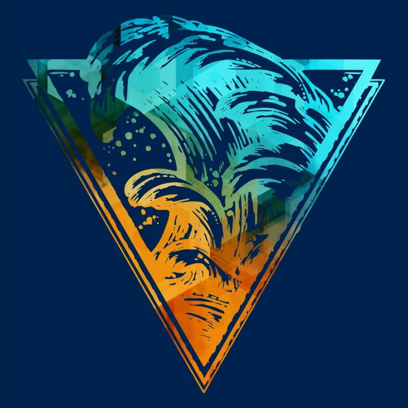 Vague de surf de couleur de rupture