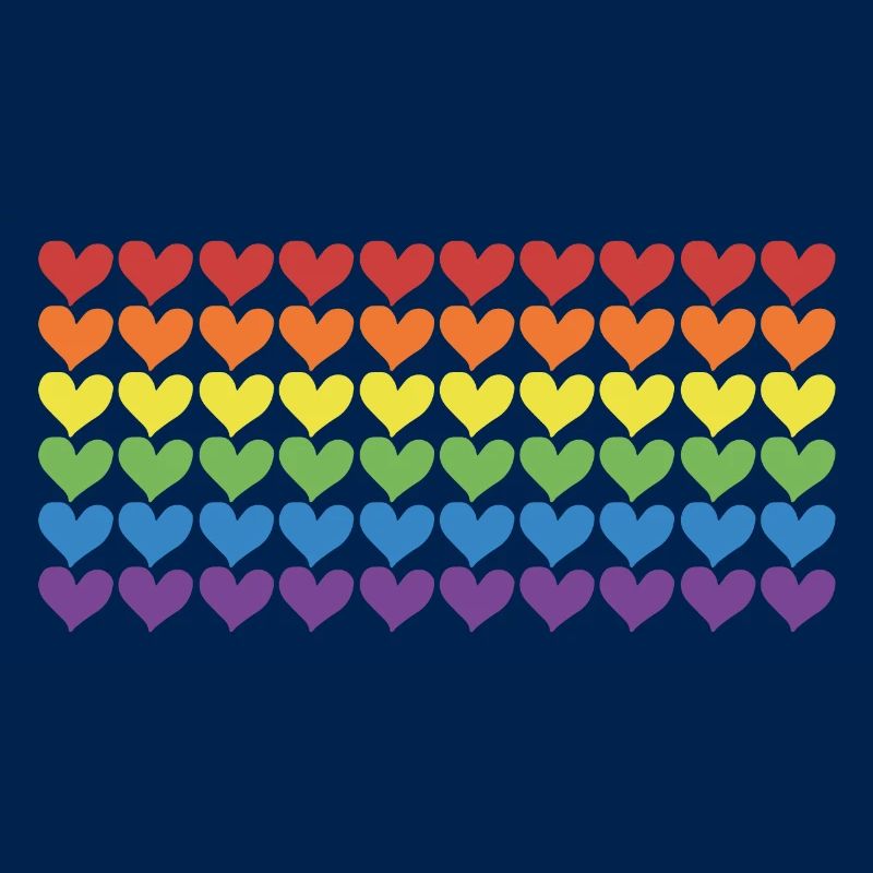 Pride Hearts Rainbow